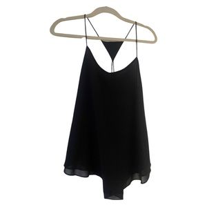 Black chiffon top